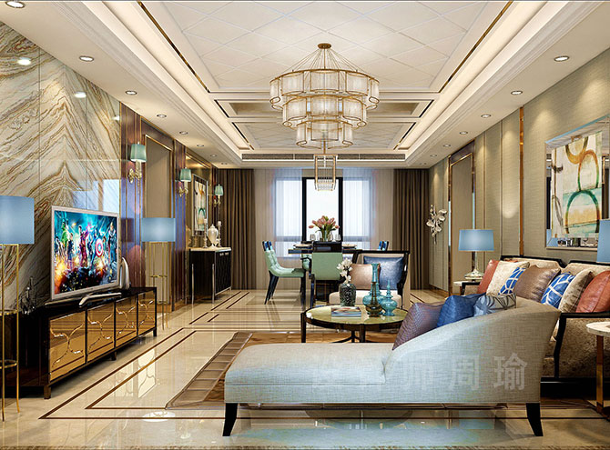 高潮AV在线网站世纪江尚三室两厅168平装修设计效果欣赏